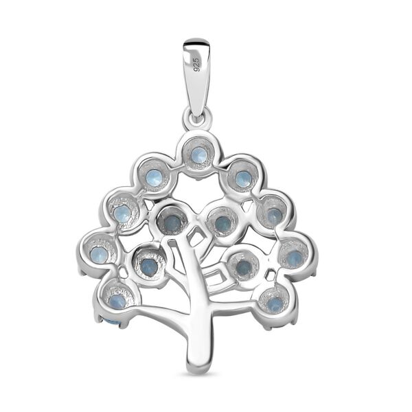 Paraiba-Apatit Anh&auml;nger 925 Silber platiniert ca. 1.00 ct image number 5