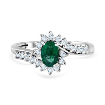 AAA Kagem Sambischer Smaragd Ring, ca. 0,96 ct.