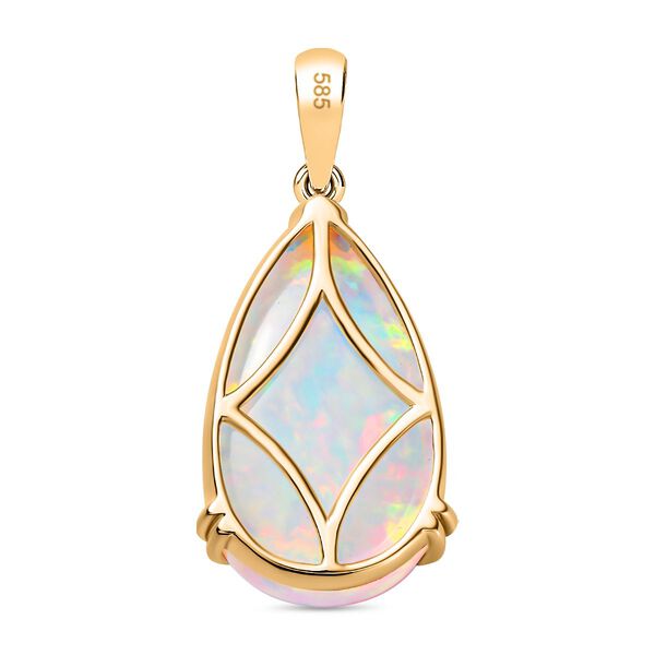 AAAA Nat&uuml;rlicher, &auml;thiopischer Welo Opal-Anh&auml;nger in 585 Gold - 15,12 ct. image number 6