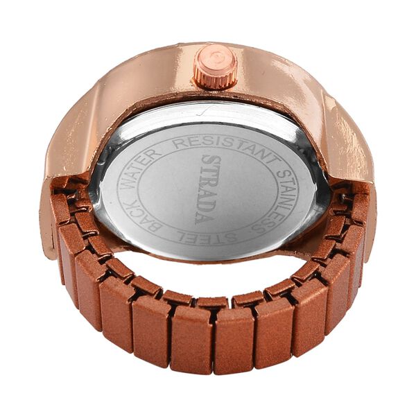 Wei&szlig;er Kristall Uhren 13 cm Reiner Edelstahl Std Rose image number 2