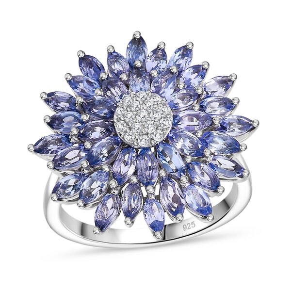 Tansanit und Moissanit Ring und Anh&auml;nger image number 11