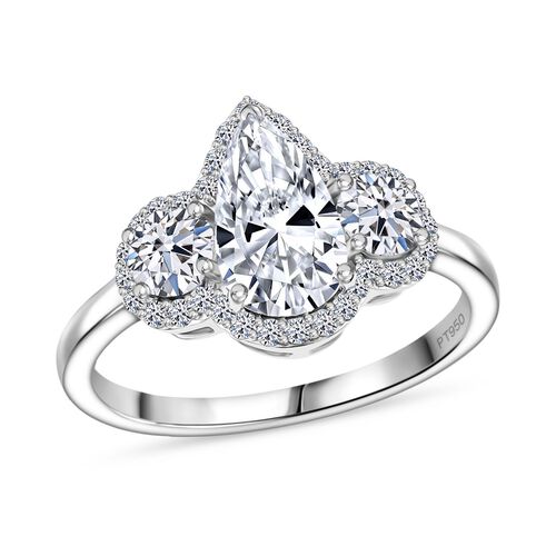 LUXURIANT DIAMOND - Lab Grown Diamant VS Ring 950 Platin (Größe 18.00) ca. 2.00 ct image number 3