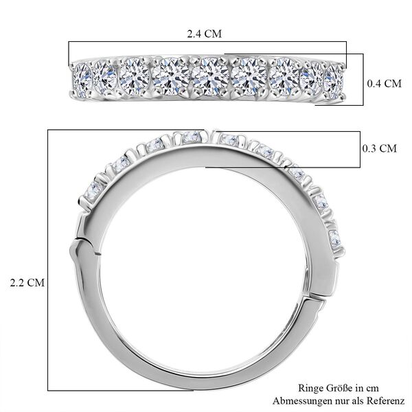LUXURIANT SI Labor Diamant Ring, 925 Silber rhodiniert - 1 ct. image number 7