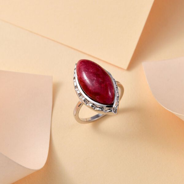 AA Norwegischer Thulit Ring, Silberfarben (Größe 17.00) ca. 9.90 ct image number 2