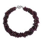 Rotes Granat Armband, ca. 19 cm, 925 Silber rhodiniert ca. 120.00 ct