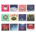 12er-Set Weihnachtskarten mit Umschlägen, Weihnachtsmotiv, Größe 15x15 cm, Mehrfarbig image number 1