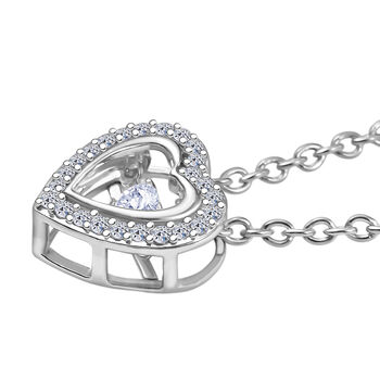 LUXURIANT SI-GH Labor Diamant Anh&auml;nger mit 45cm Kette, 925 Silber rhodiniert - 0,25 ct.