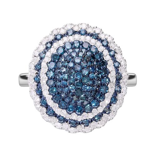 Blauer und weißer Diamant-Ring - 1,50 ct. image number 0