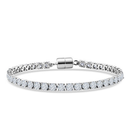 D'Joy Moissanit Armband ca. 19 cm 925 Silber Rhodiniert ca. 9,28 ct.