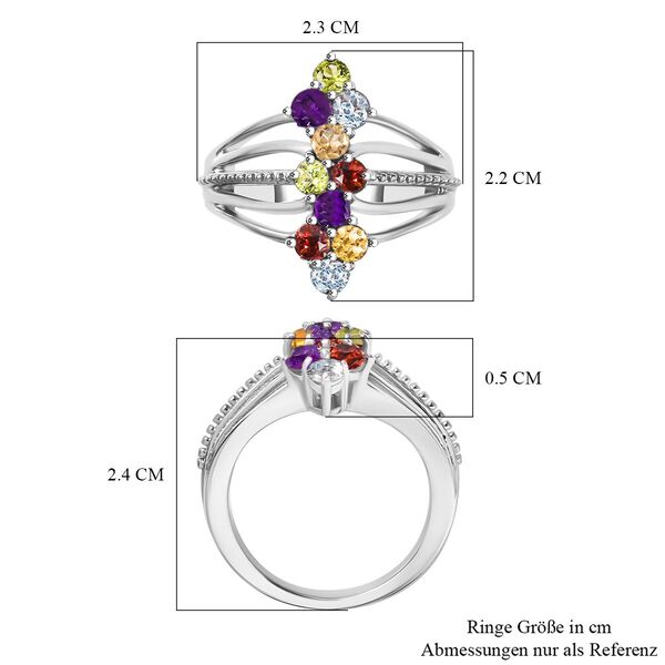 mehrfarbig Ring Messing (Größe 17.00) ca. 1.26 ct image number 6