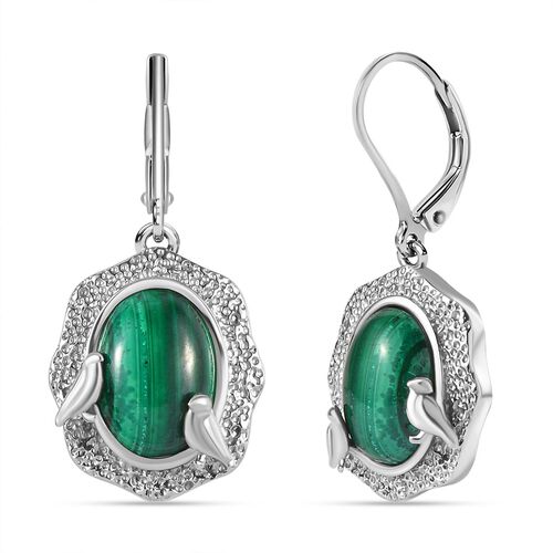 Malachit Ohrringe  Edelstahl ca. 19.13 ct image number 0