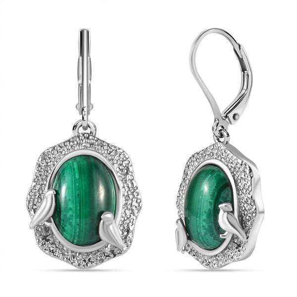 Malachit Ohrringe  Edelstahl ca. 19.13 ct image number 0