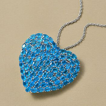 D'Joy Neon Apatit Anh&auml;nger mit 45cm Kette - 18 ct.