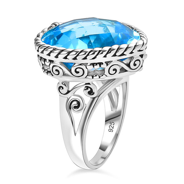 Sajen Silber - AAA Paraiba Quarz Ring 925 Silber rhodiniert (Gr&ouml;&szlig;e 18.00) ca. 25.05 ct image number 5