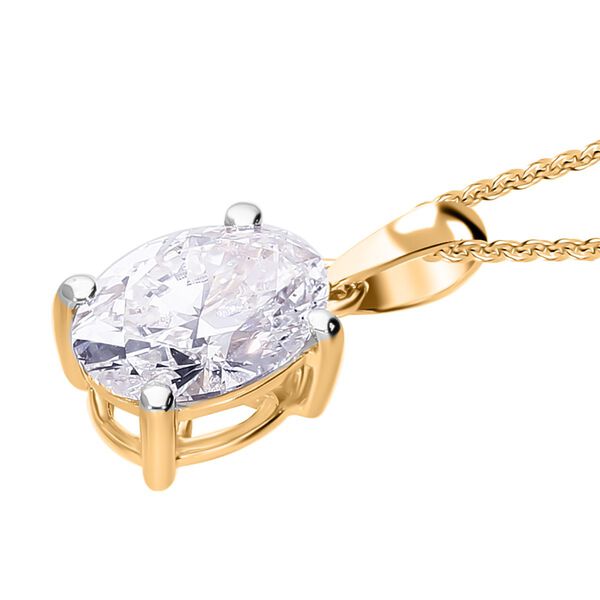 Lab Grown Diamant SI-GH Schmuckset ca. 50 cm 925 Silber 750 Gelbgold Vermeil ca. 1.00 ct image number 2