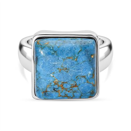 D'Joy Blaues T&uuml;rkis Ring Edelstahl (Gr&ouml;&szlig;e 17.00) ca. 11,93 ct