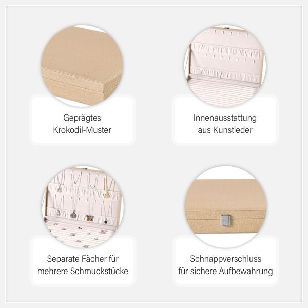 Ring Koffer, creme, Krokodilsmuster image number 4