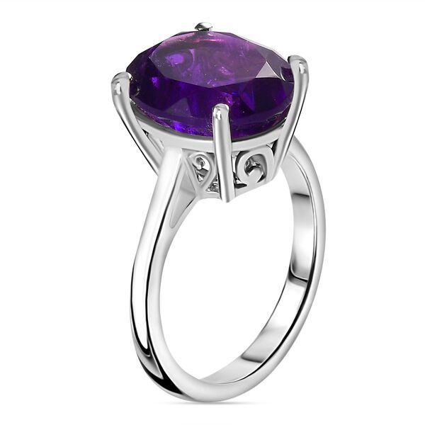 AA Afrikanischer Amethyst Ring 925 Silber platiniert (Gr&ouml;&szlig;e 16.00) ca. 4,27 ct image number 5