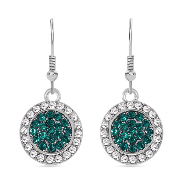 2er Set - Neongrüner Kristall Armband und Ohrringe image number 5