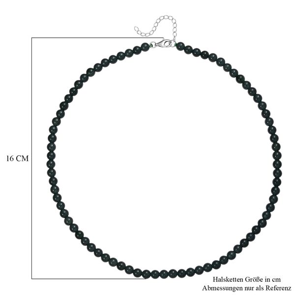 D'Joy Natürlicher Olmek Jadeit Halskette ca. 45 cm + 5 cm Extender, 925 Silber rhodiniert ca. 120,00 ct. image number 5