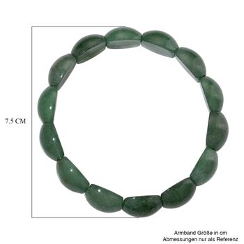 Gr&uuml;ner Aventurin Armband Flexibel, ca. 200.00 ct
