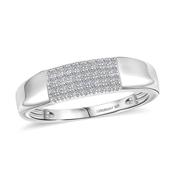 LUXURIANT VS-EF Labor Diamant Ring, 925 Silber rhodiniert - 0,20 ct. image number 3