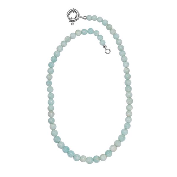 Amazonit Halskette ca. 50 cm Messing rhodiniert ca. 191.00 ct image number 4