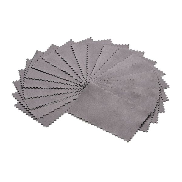 20 Stück Anti-Anlauf-Silberpoliertücher, beidseitig verwendbar, Größe: 6,8x10,8 cm, rot