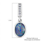 Boulder Opal Triplett und Zirkon-Ohrhänger in Silber image number 4