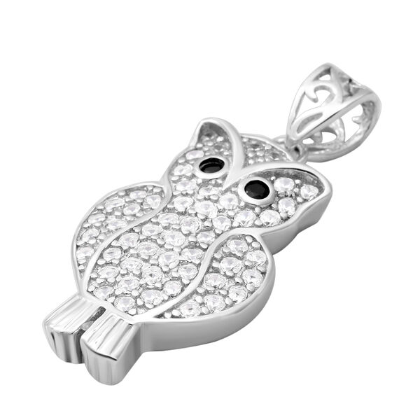 Lustro Stella - Schwarzer und wei&szlig;er Zirkonia-Anh&auml;nger, 925 Silber rhodiniert ca. 0,81 ct image number 3