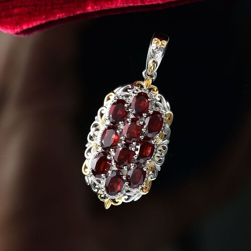 Roter Granat Anhänger Messing ca. 5,75 ct. image number 1