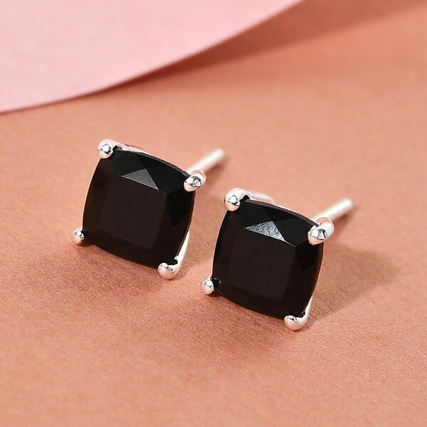Schwarze Turmalin-Ohrstecker - 3,29 ct. image number 2