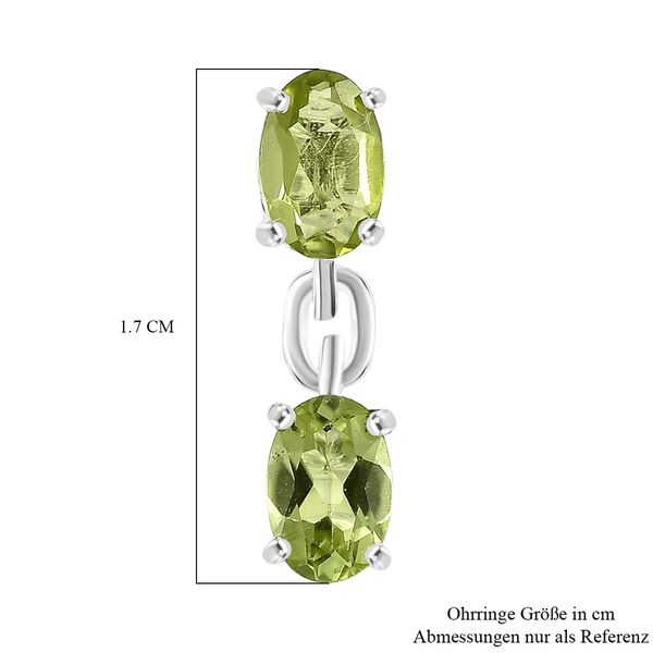 Gr&uuml;ne Peridot-Ohrh&auml;nger, 925 Silber ca. 1,99 ct&nbsp; image number 6