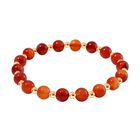 Roter Achat Armband ca. Flexibles cm Standard gelb vergoldet ca. 60.00 ct