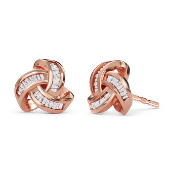 Diamant-Ohrstecker, 925 Silber ros&eacute;vergoldet ca. 0.15 ct