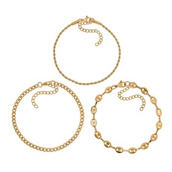 3er Set - Sehr Schick und Trendy Armb&auml;nder, Chirurgen-Edelstahl