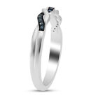 Blauer Diamant Ring 925 Silber platiniert  ca. 0,10 ct image number 3