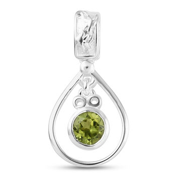 Nat&uuml;rlicher Peridot-Anh&auml;nger, 925 Silber ca. 0,60 ct