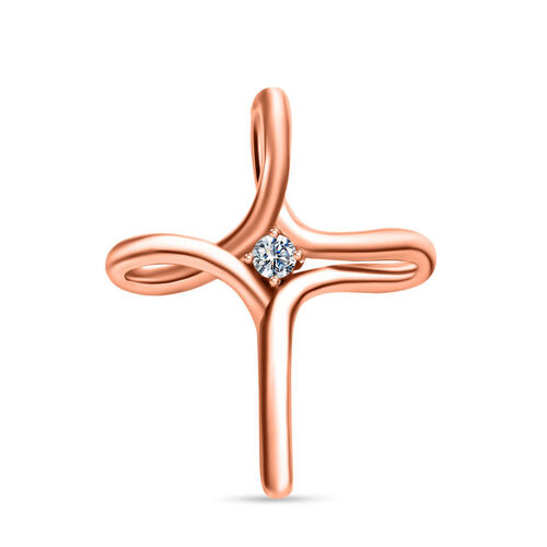 Moissanit Kreuz Anhänger - 0,24 ct. image number 0