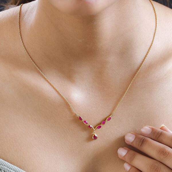 Scarlet afrikanische Rubin-Halskette image number 3