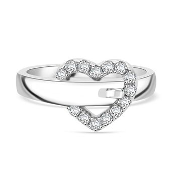 LUSTRO STELLA wei&szlig;er Zirkonia Herzring