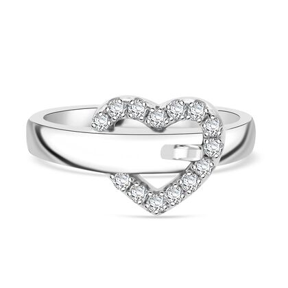 Lustro Stella Wei&szlig;er Zirkonia Ring 925 Silber rhodiniert (Gr&ouml;&szlig;e 18.00)