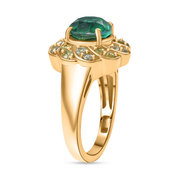 D'Joy Pfau Triplett Quarz, Peridot und blauer Apatit Ring - 2,76 ct. image number 4