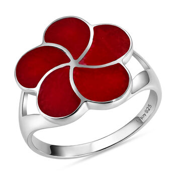 D'Joy Royal Bali Koralle Ring 925 Silber (Gr&ouml;&szlig;e 19.00)