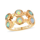 Natürlicher, äthiopischer Opal-Ring, 925 Silber vergoldet  ca. 1,05 ct image number 3