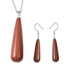 Gold Sandstein Schmuckset  Edelstahl, Eisen, Legierung ca. 150.00 ct