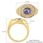 Tansanit und Zirkon-Ring, 925 Silber Gelbgold Vermeil  ca. 2,23 ct image number 6