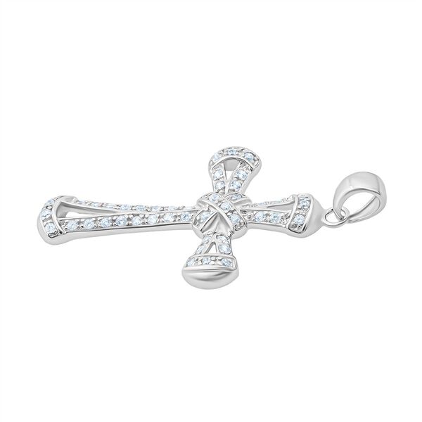 Lustro Stella Weißer Zirkonia Anhänger 925 Silber rhodiniert image number 3