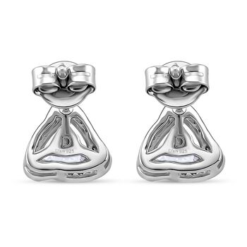 RADIANTA GRA zertifiziert Moissanit (D-VVS) Ohrringe 925 Silber rhodiniert ca. 0.76 ct