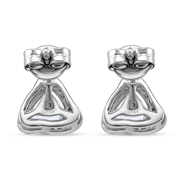 RADIANTA GRA zertifiziert Moissanit (D-VVS) Ohrringe 925 Silber rhodiniert ca. 0.76 ct image number 4